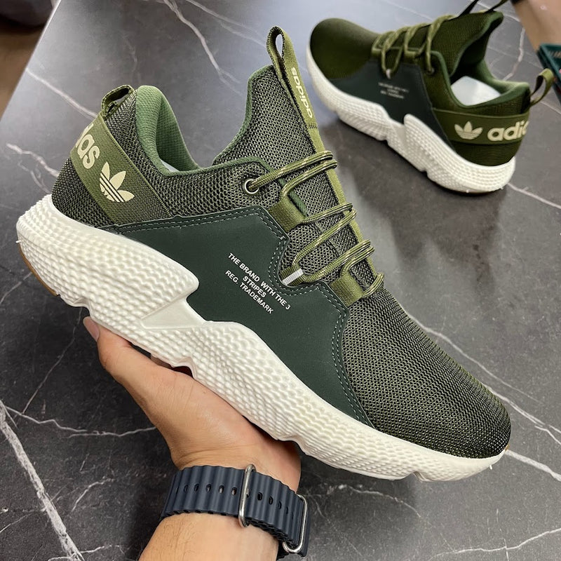 ADIDAS OFF WHITE - VERDE MILITAR