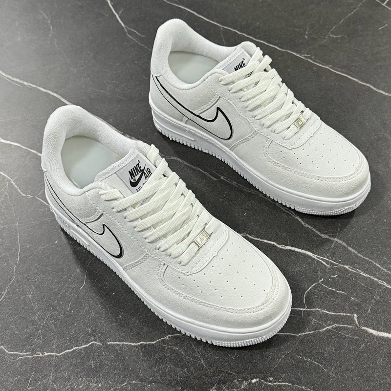 NIKE AIR FORCE 1 - BRANCO FILETE PRETO