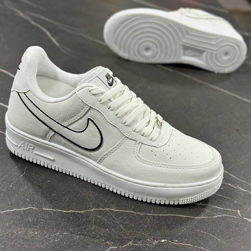 NIKE AIR FORCE 1 - BRANCO FILETE PRETO